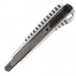 Нож 09мм Brauberg Metallic автофиксатор металл рифленый корпус блистер