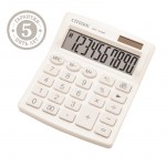 Калькулятор 10 разр Citizen SDC-810NR-WH 102х124х25мм малый двойное питание белый