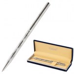 Ручка подарочная шариковая синяя Galant Astron Silver корпус серебр детали хром узел 0,7мм