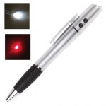 Указка лазерная радиус 200м LED-фонарь шариковая ручка линия 0,5мм