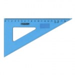 Треугольник пластиковый Пифагор 30х18см тонированный голубой