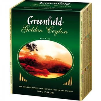 Чай 100пак Greenfield Golden Ceylon черный/9