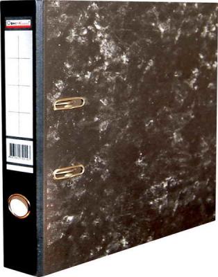 Папка с арочным механизмом (регистратор) 70мм OfficeSpace мрамор черный метал окант/5   153195