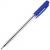 Ручка шариковая автоматическая синяя STAFF Basic корпус прозрачный узел 0,8мм