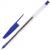 Ручка шариковая синяя Staff Basic масляная корпус прозрачный игольчатый узел 0,7мм