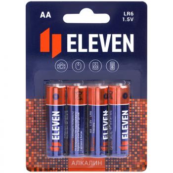 Батарейка LR6 AА (пальчиковая) Eleven алкалиновая BC4/4