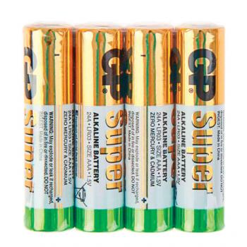 Батарейки GP Super AAA LR03 24А 4шт/уп алкалиновые мизинчиковые, в пленке