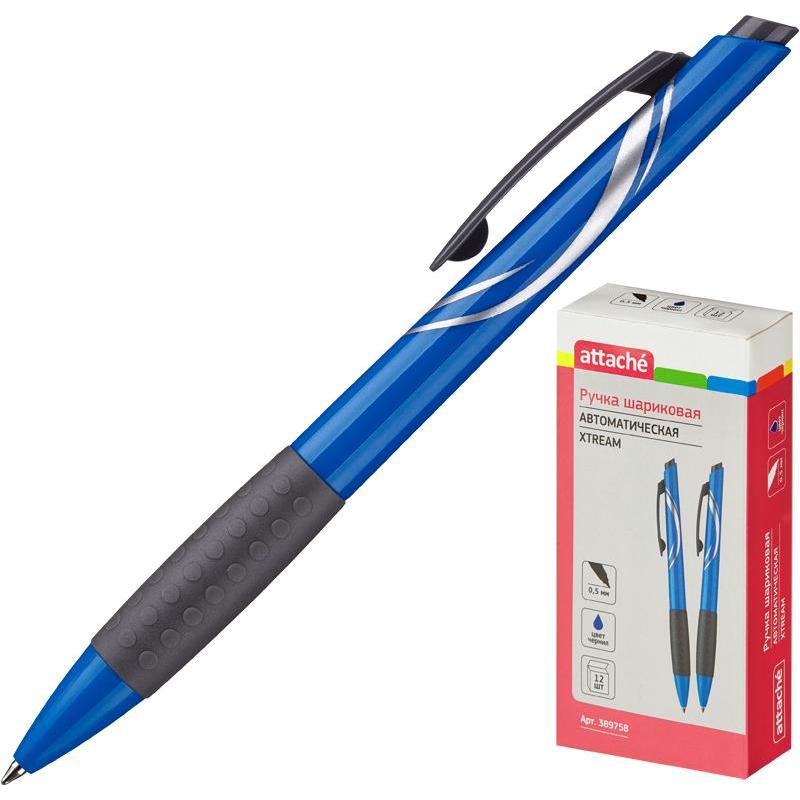 Ручка шариковая автоматическая синяя Attache Xtream 0,5мм