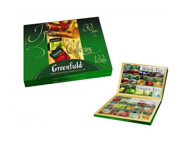 Чай 120пак Greenfield коллекция пакетированного чая 30 сортов/уп