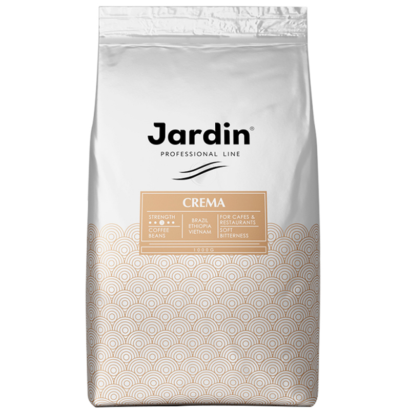 Кофе зерно 1кг Jardin Crema вакуумный пакет 1кг