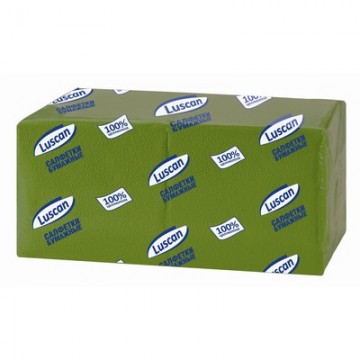 Салфетки бумажные 400л зеленые Luscan Profi Pack 1сл 24х24 400шт/уп