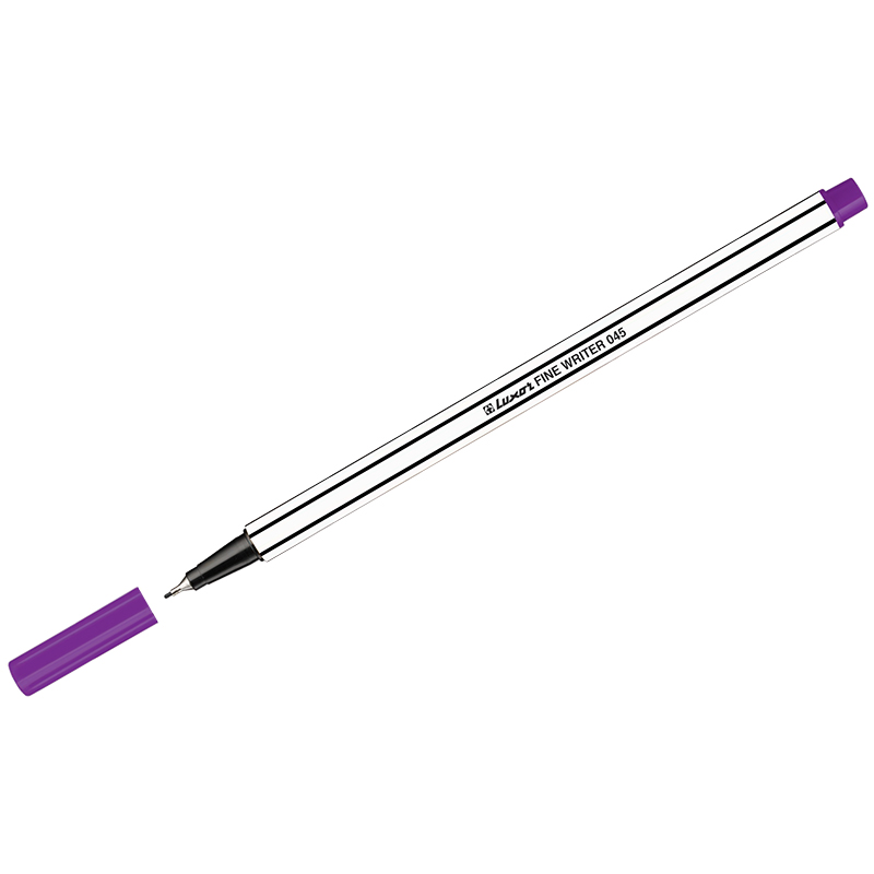 Ручка капиллярная (линер) 0,8мм Luxor Fine Writer 045 фиолетовая