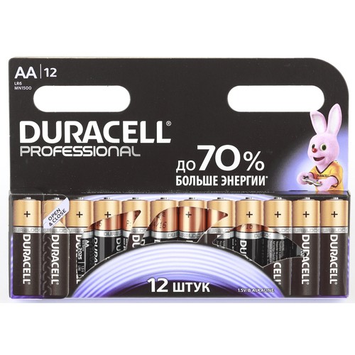 Батарейка LR06 АА (пальчиковая) Duracell Professional алкалиновая 12шт/уп