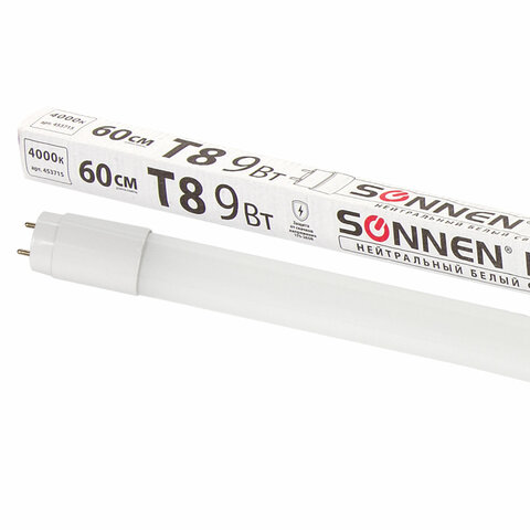 Лампа-трубка светодиодная SONNEN 9 Вт 30000ч 60 см нейтральный белый 