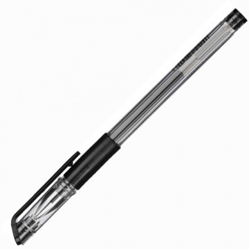 Ручка гелевая черная Attache Gelios-030 0,5мм игольчатый стержень/12