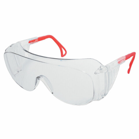 Очки защитные открытые РОСОМЗ О45 Визион super, прозрачные, регулируемые дужки, незапотевающее покры