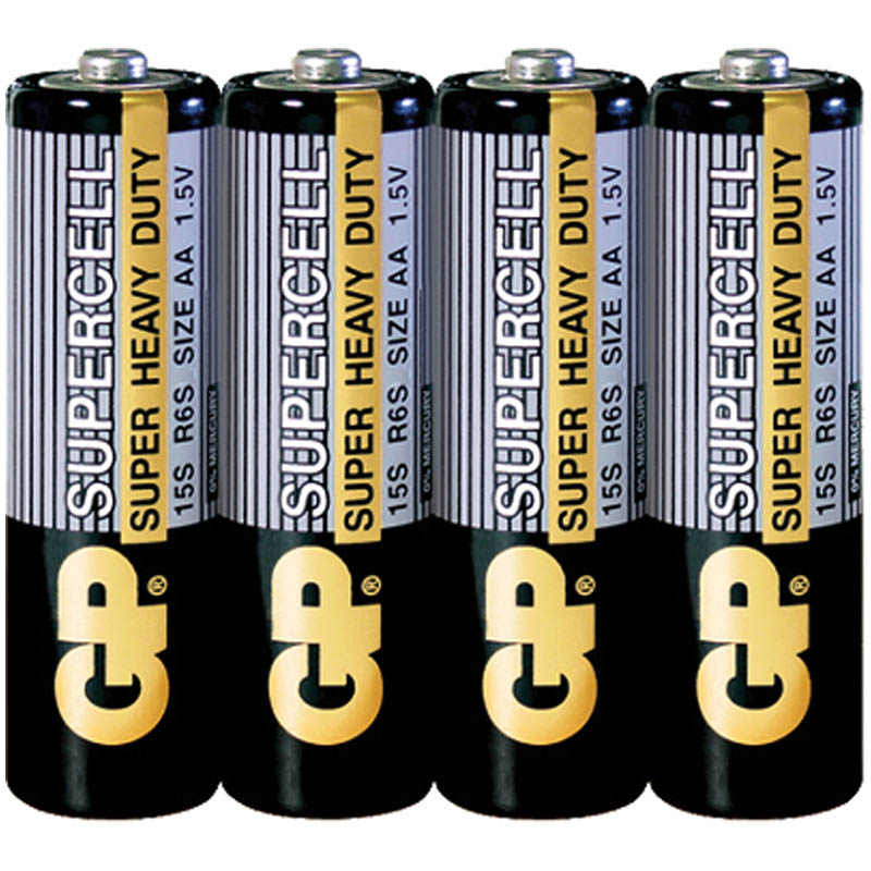Батарейка LR06 АА (пальчиковая) GP Supercell солевая 4 шт/уп/20