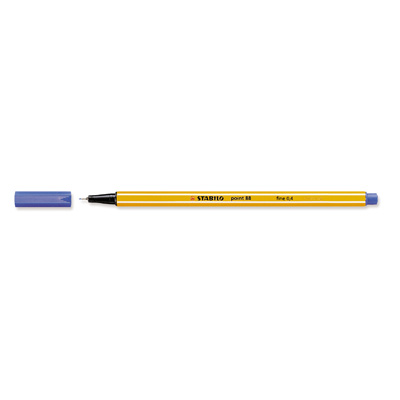 Ручка капиллярная (линер) 0,4мм Stabilo Point 88 синяя/10   88/41