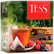 Чай 20пак Tess Forest Dream черный лесные ягоды пирамидки