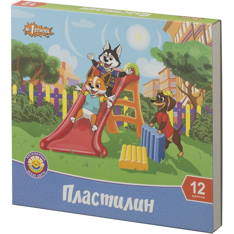 Пластилин 12цв №1 School Шустрики 240г