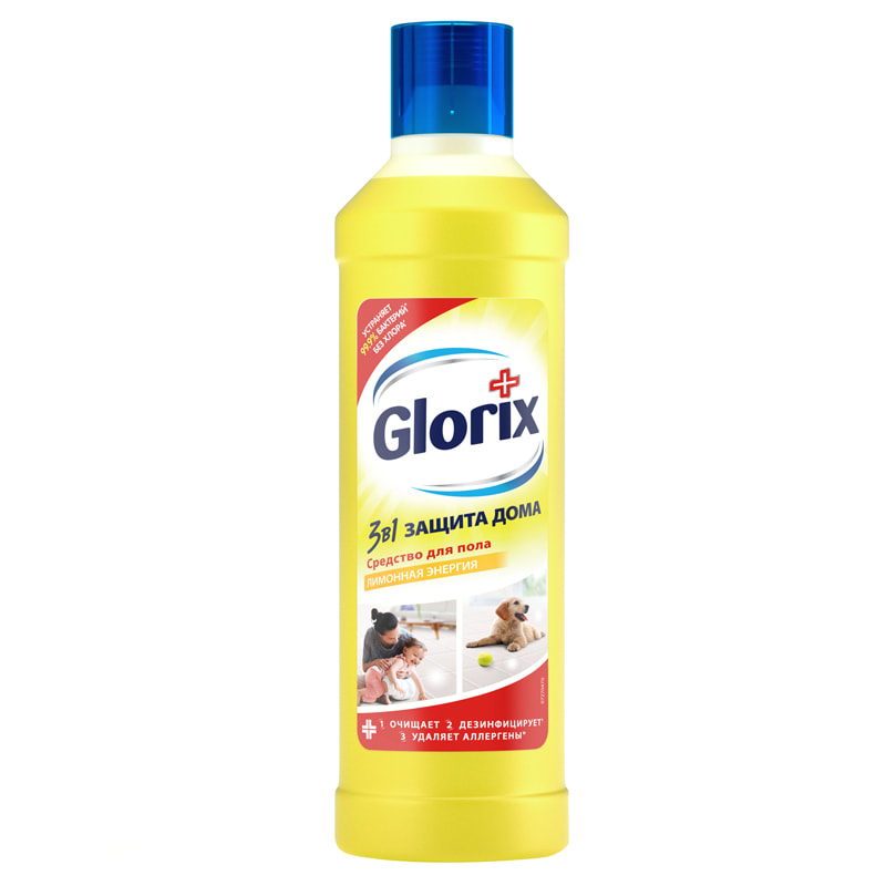 Средство для мытья пола 1л Glorix Лимонная энергия 67047221