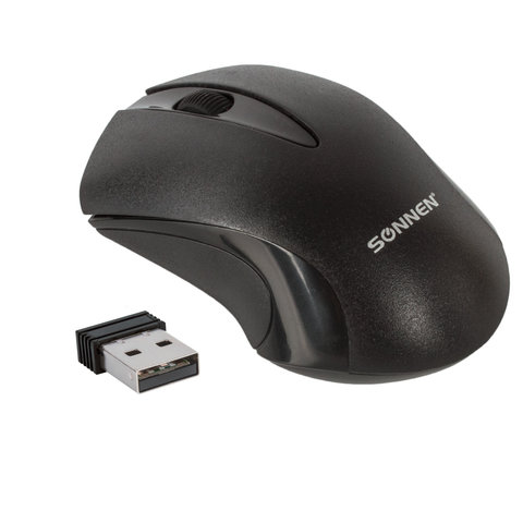 Мышь беспроводная Sonnen M-661Bk черный USB 1000 dpi 2 кнопки+1 колесо-кнопка оптическая