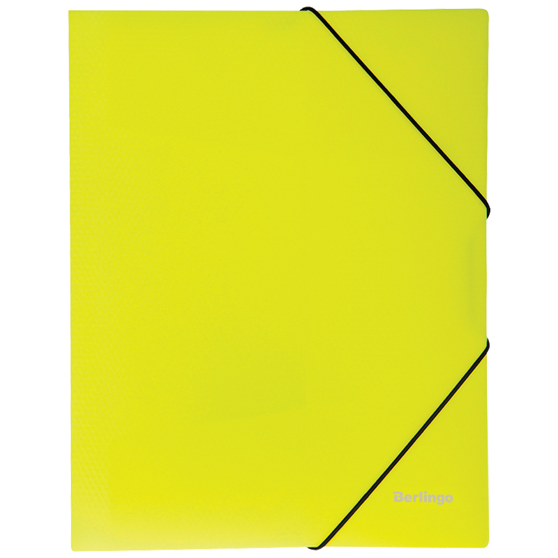 Папка на резинке 40мм А4 Berlingo Neon желтая ANp_01803