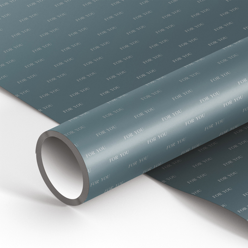 Упаковочная бумага глянц 70x100см Meshu Duotone PowderBlack-blue gradient 90г/м2