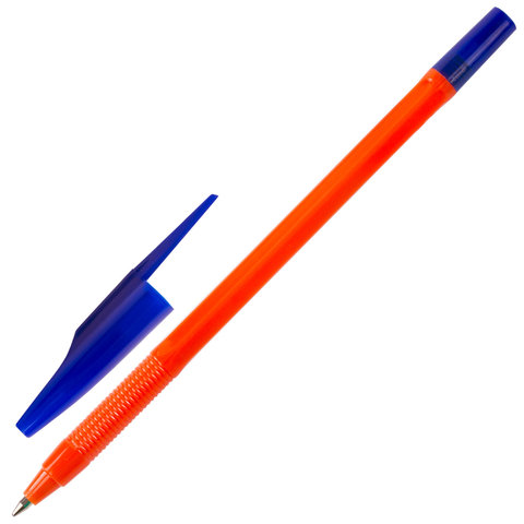 Ручка шариковая синяя Staff Flare корпус оранжевый 0,7мм