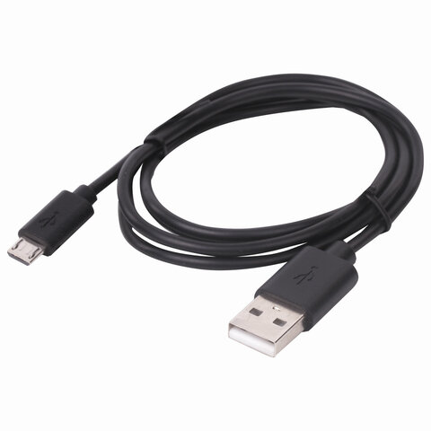 Кабель USB 2.0-micro USB 1м Sonnen медь для передачи данных и зарядки черный