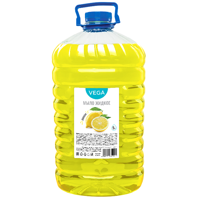 Мыло жидкое 5л ПЭТ Vega Лимон  