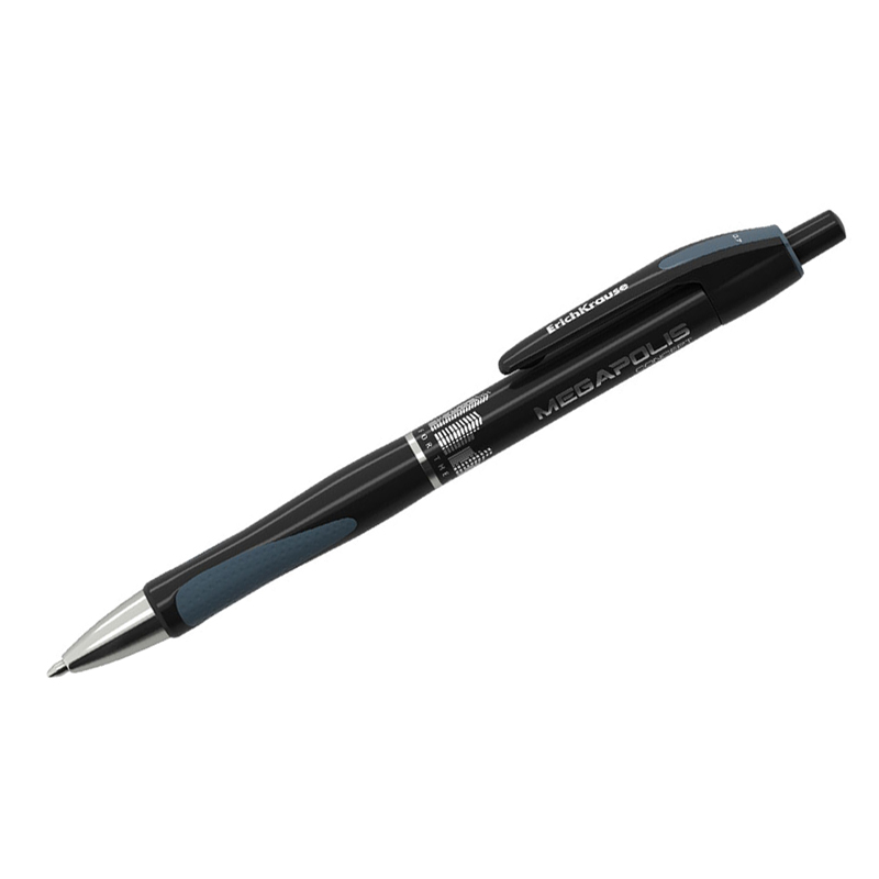 Ручка шариковая автоматическая черная Erich Krause Megapolis Concept 0,7мм грип