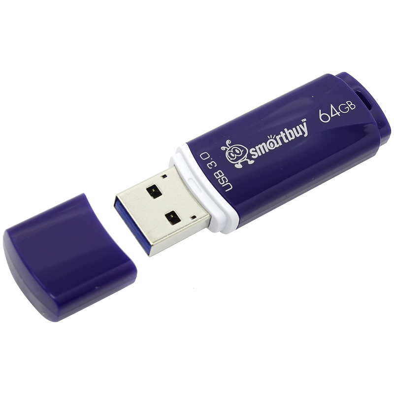 Память 64GB USB 3.0 Flash Drive Smart Buy Crown синий