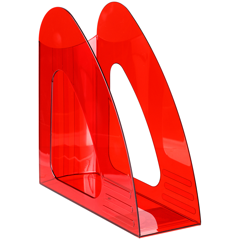 Накопитель (лоток) вертикальный OfficeSpace Colorful тонированный красный