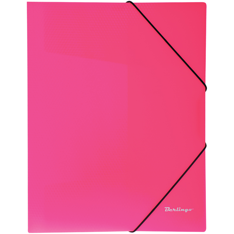 Папка на резинке 40мм Berlingo Neon А4 розовая ANp_01813
