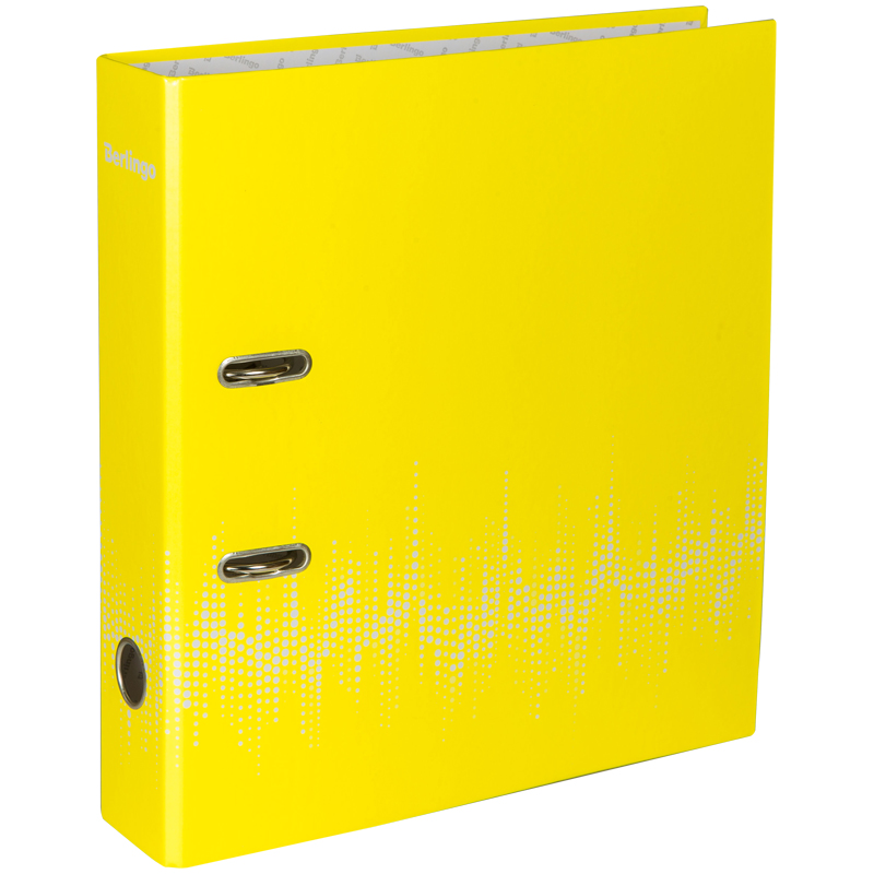 Папка с арочным механизмом (регистратор) 70мм Berlingo Neon желтая ламин/2  AMl70803