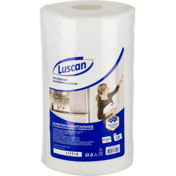 Салфетка рулон для бытовых нужд Luscan 25,5х20.5см 45г/м2,140листов 
