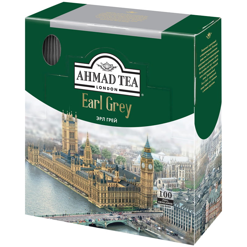 Чай 100пак Ahmad Tea Earl Gray черный с бергамотом  595i-08