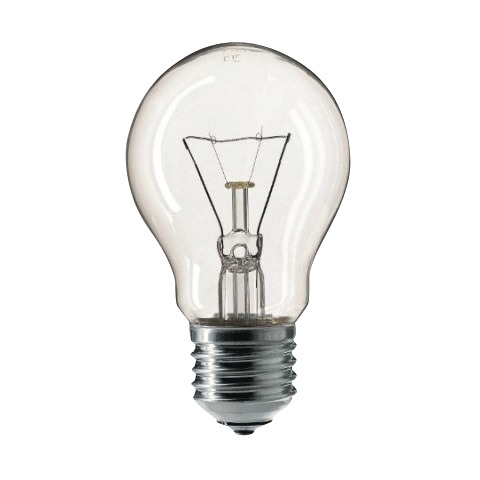 Лампа накаливания Philips A55 CL E27 75Вт прозрачная колба