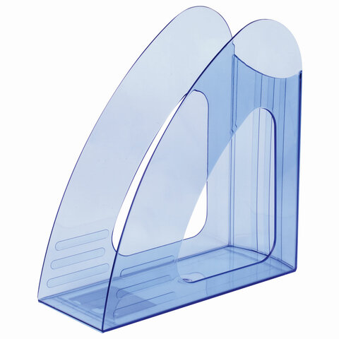 Накопитель для бумаг (лоток) вертикальный синий Brauberg Delta