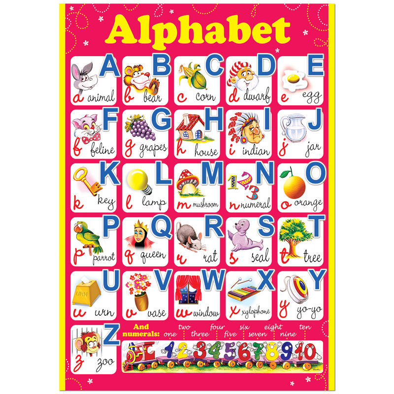 Плакат настенный 49х690мм Русский Дизайн Alphabet 