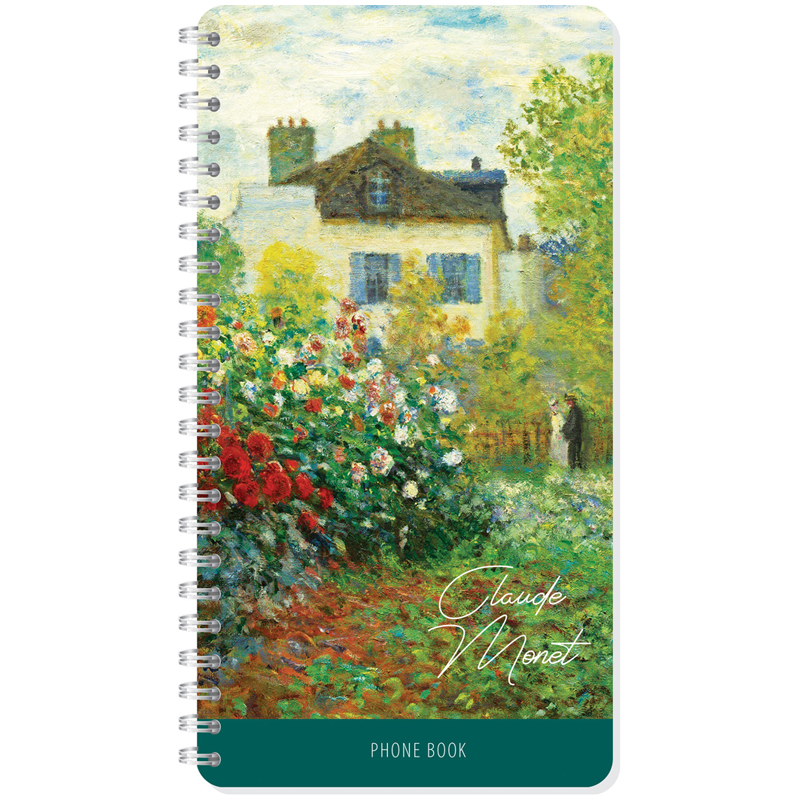Телефонная книга А5 80л на гребне OfficeSpace Живопись Claude Monet с высечкой