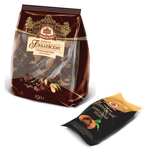 Конфеты шоколадные Бабаевский с трюфельным кремом 200г пакет