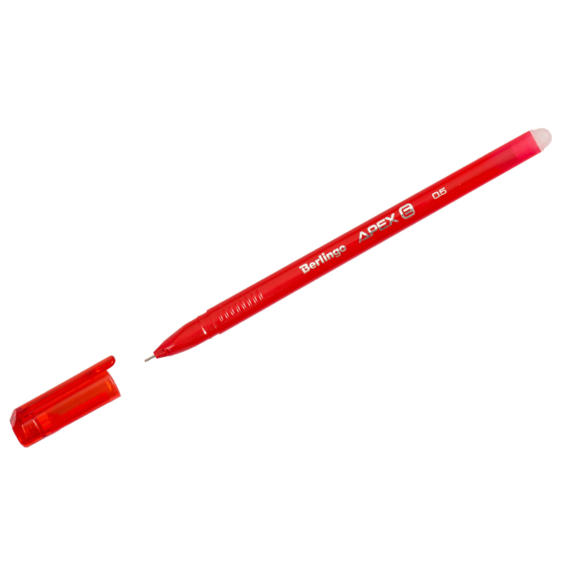 Ручка гелевая стираемая красная 0,5мм трехгранная Berlingo Apex E 
