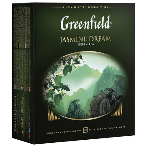 Чай 100пак Greenfield Jasmine Dream зеленый с жасмином 