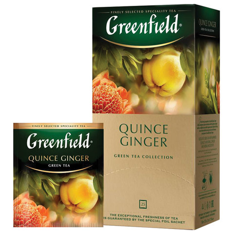 Чай 25пак Greenfield Quince Ginger зеленый айва-имбирь 