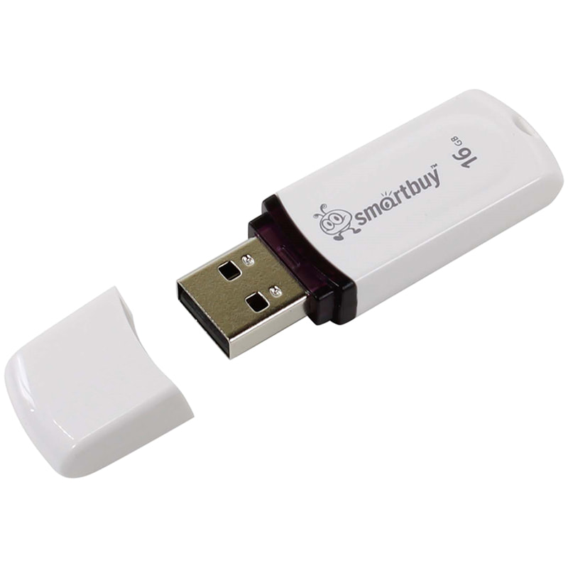 Флеш диск 16gb Smart Buy Paean USB 2.0 белый