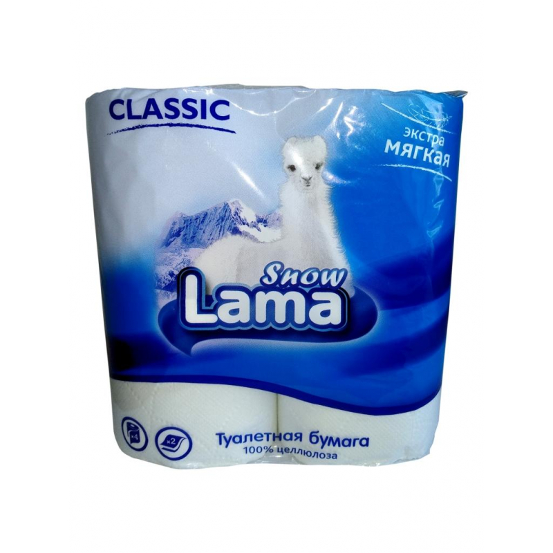Туалетная бумага 04шт Lama Snow Classic 17,5м 2-сл тиснение белая втулка 
