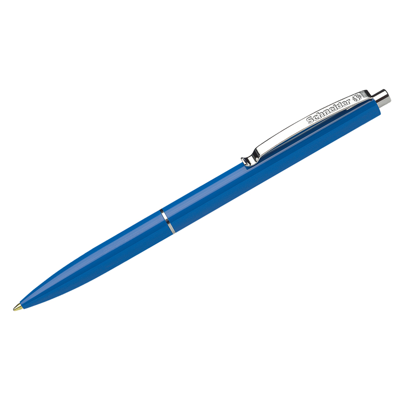 Ручка шариковая автоматическая синяя Schneider K15 корпус синий 1мм ш/к