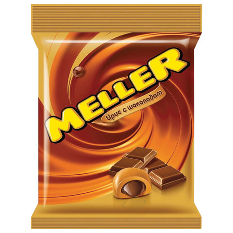 Конфеты Meller (Меллер) ирис с шоколадом пакет 100гр